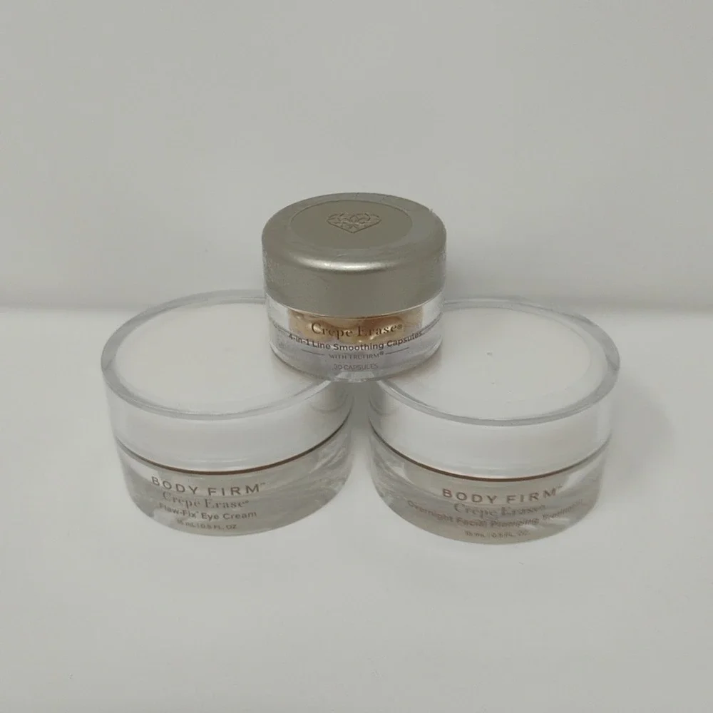 Crepe Erase Anti-Aging Skin Care 3Pc Set Facial Plumping | Eye Cream | Capsules